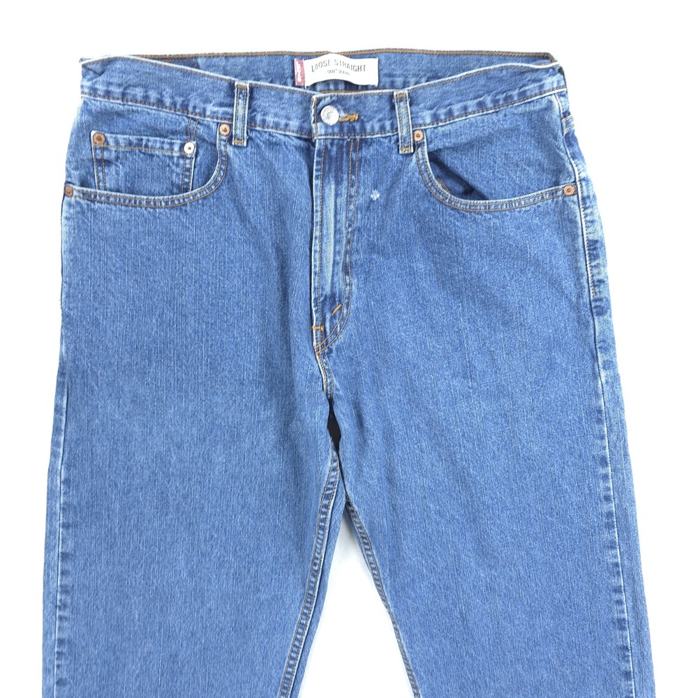 Vintage Levis 569 Jeans Mens 34x30 Blue Loose Straight Leg Denim Relaxed Fit